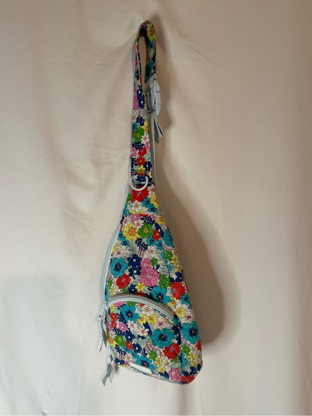 Vera Bradley Essential Compact Sling Backpack Multicolor Floral Quilted Crossbod